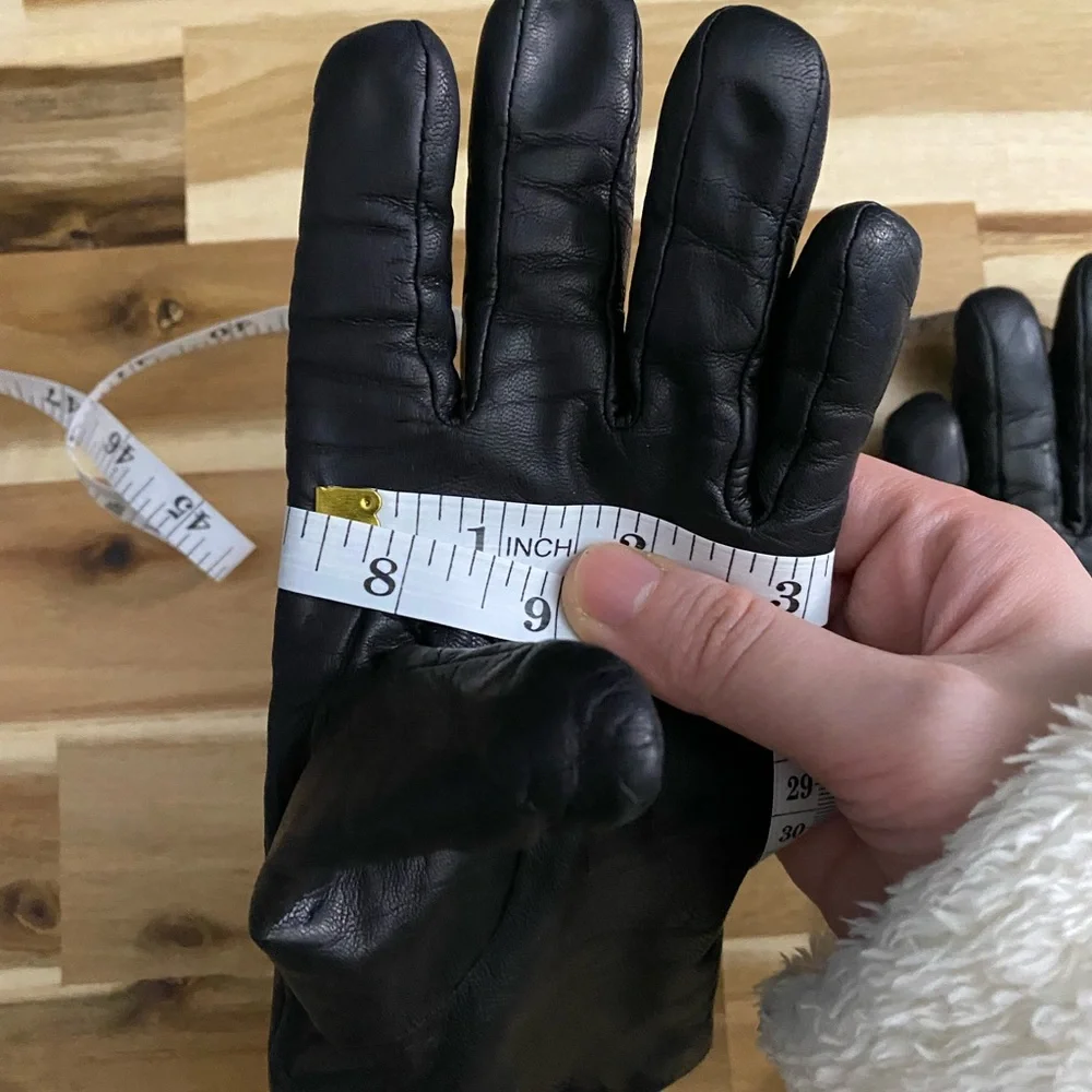 Black Leather Gloves